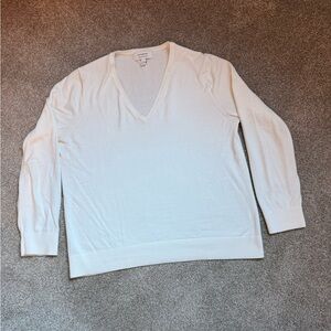 Banana Republic Women's Cream V-Neck Sweater